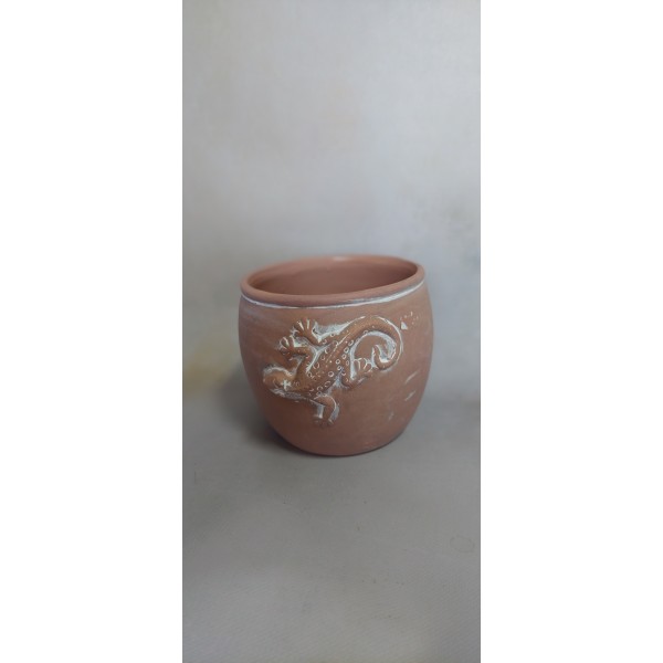 Osłonka Terrakota Gekon brązowa 13,5 cm