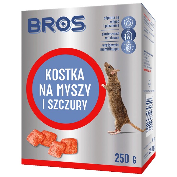 KOSTKA NA MYSZY I SZCZURY BROS 250G